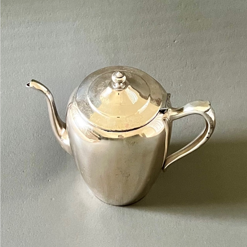 F B Rogers Silver Co Silver on Copper Teapot #2311